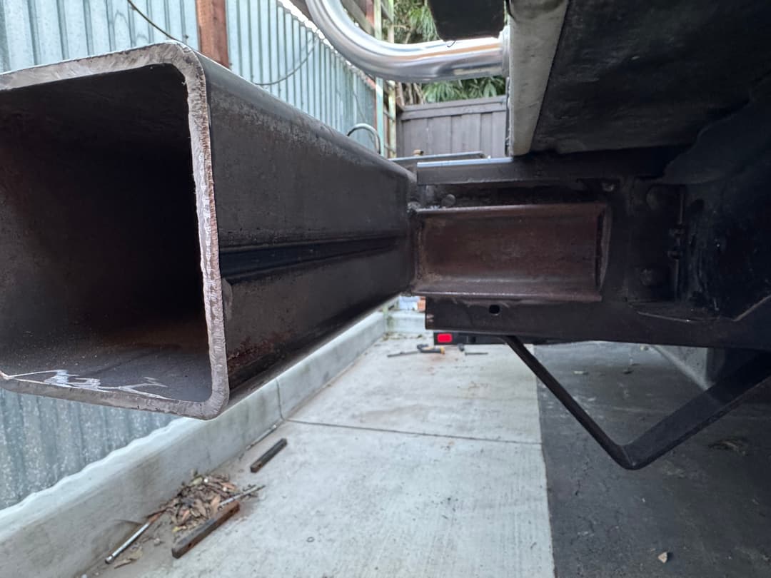 Rusted metal after welding repair